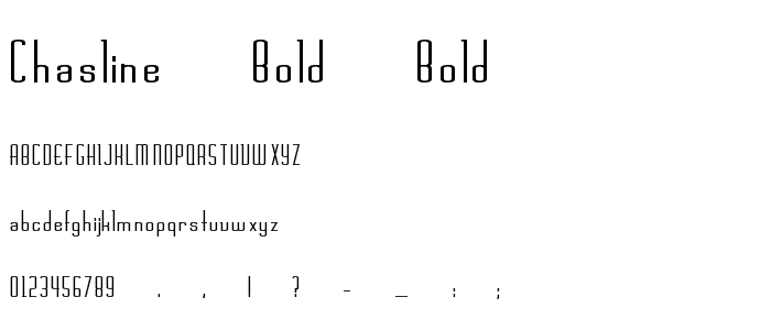 Chasline-Bold Bold font